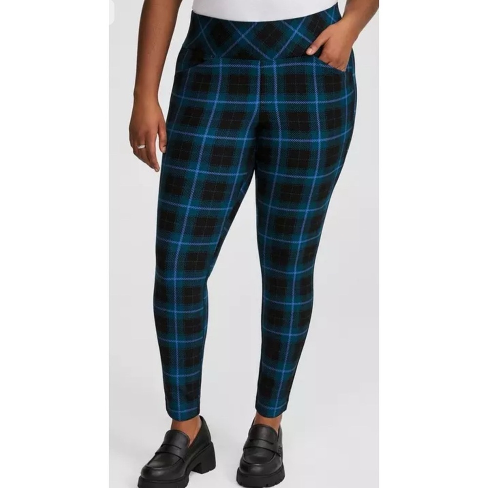 NWT TORRID | Studio Luxe Plaid Ponte Pull On Pocket Pixie Pants Sz. 3X Short